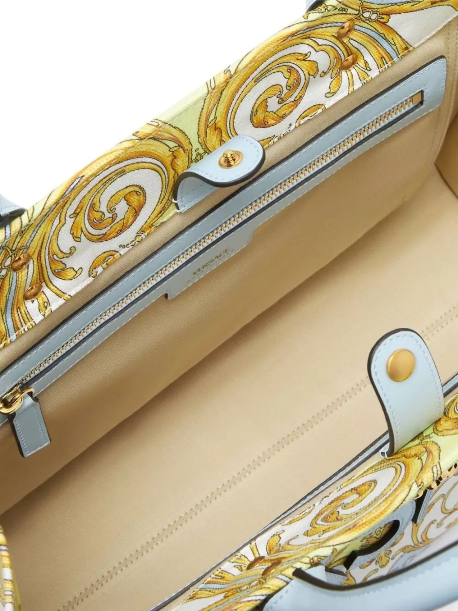 Versace La Medusa Baroque Print Tote Bag Top Handles