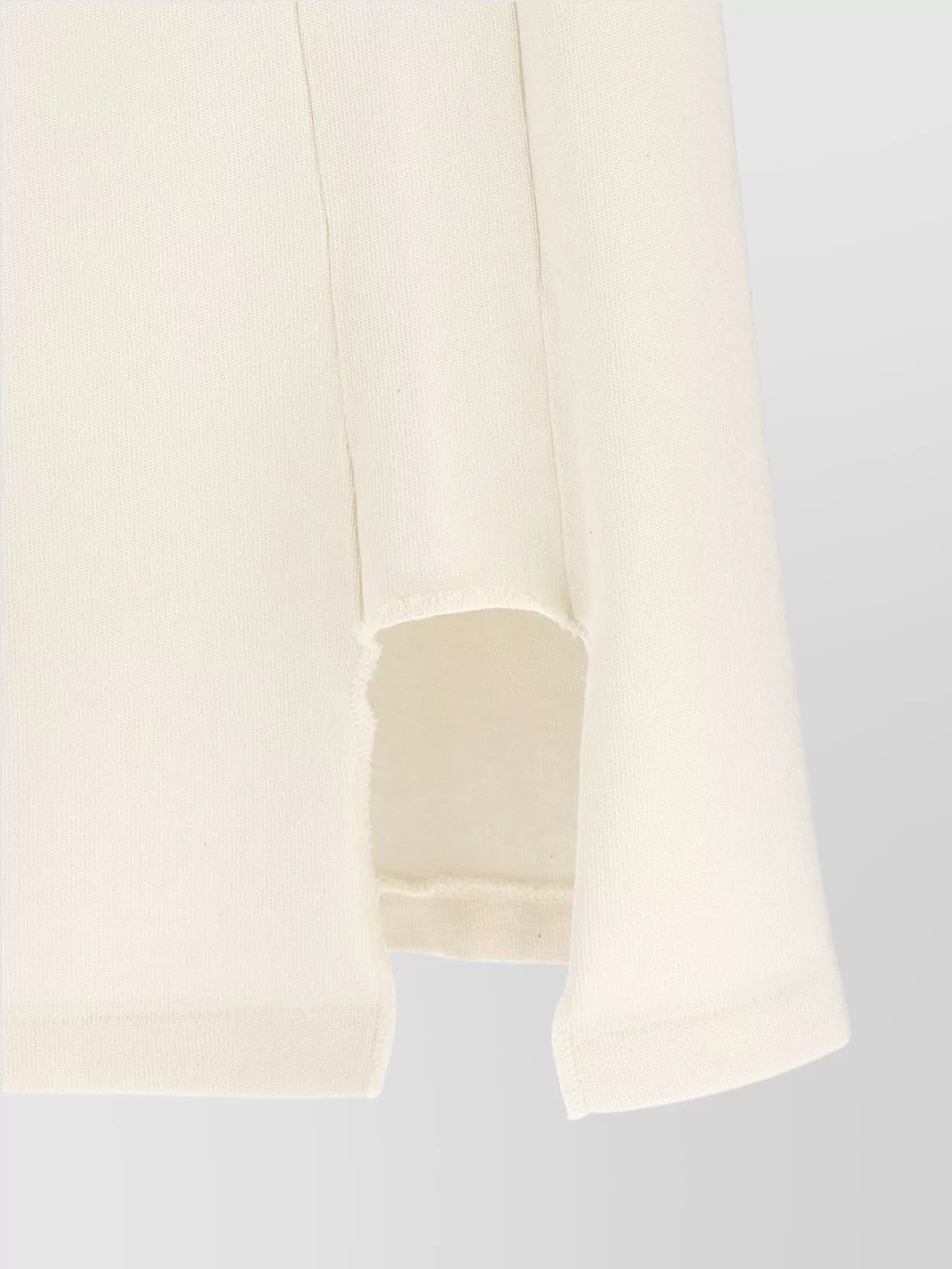 Maison Margiela Beige Top With Wide Neckline And Logo Printed On The Front In Viscose And Cotton Blend Woman