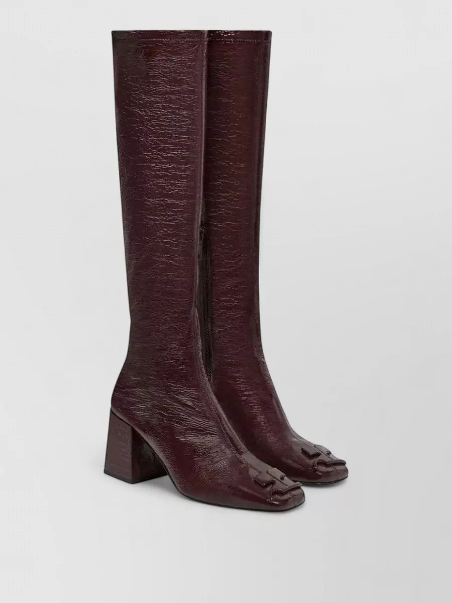 Courrèges square toe chunky heel ankle boots