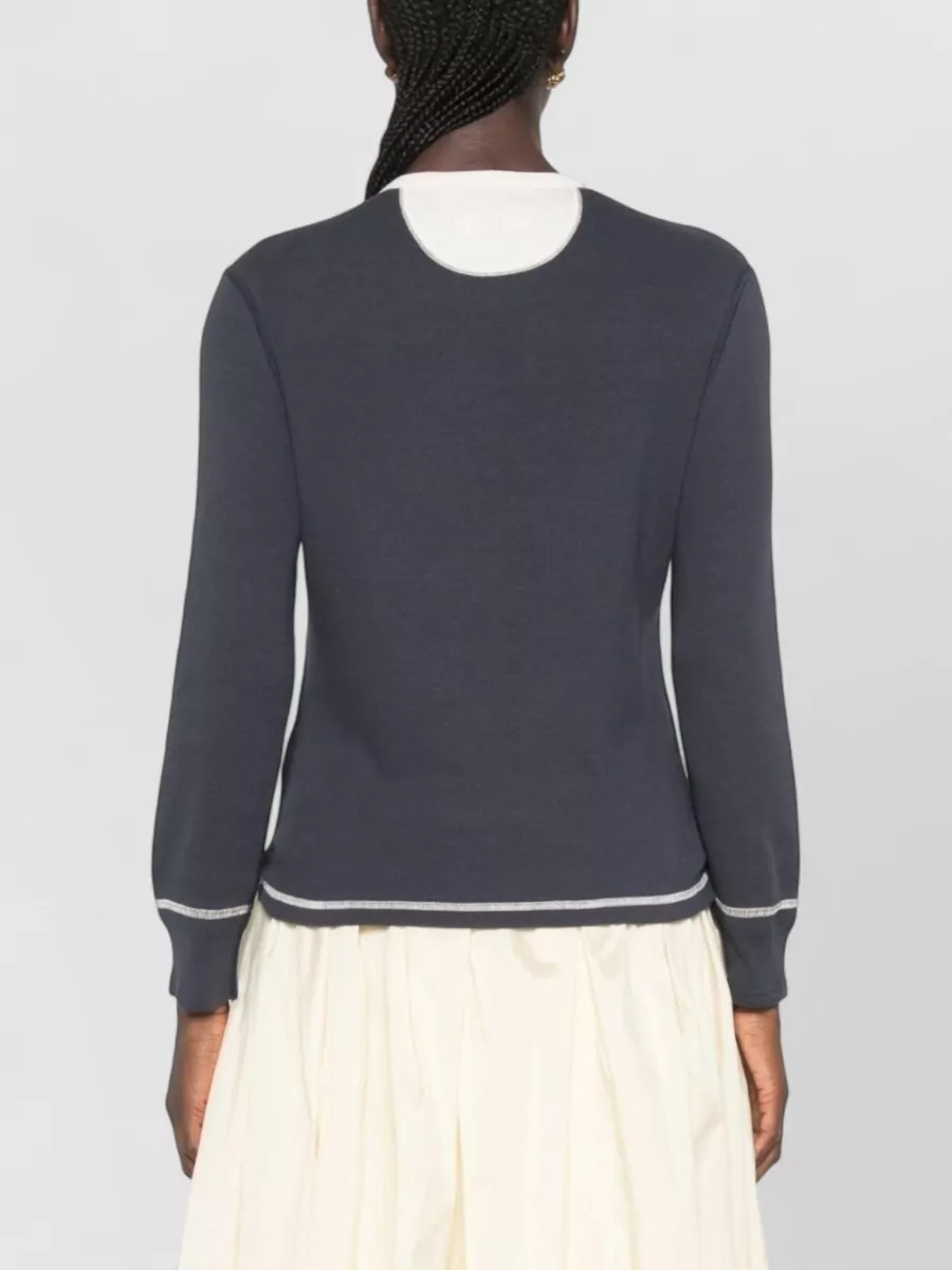 Chloé Cotton Crew-Neck Cardigan