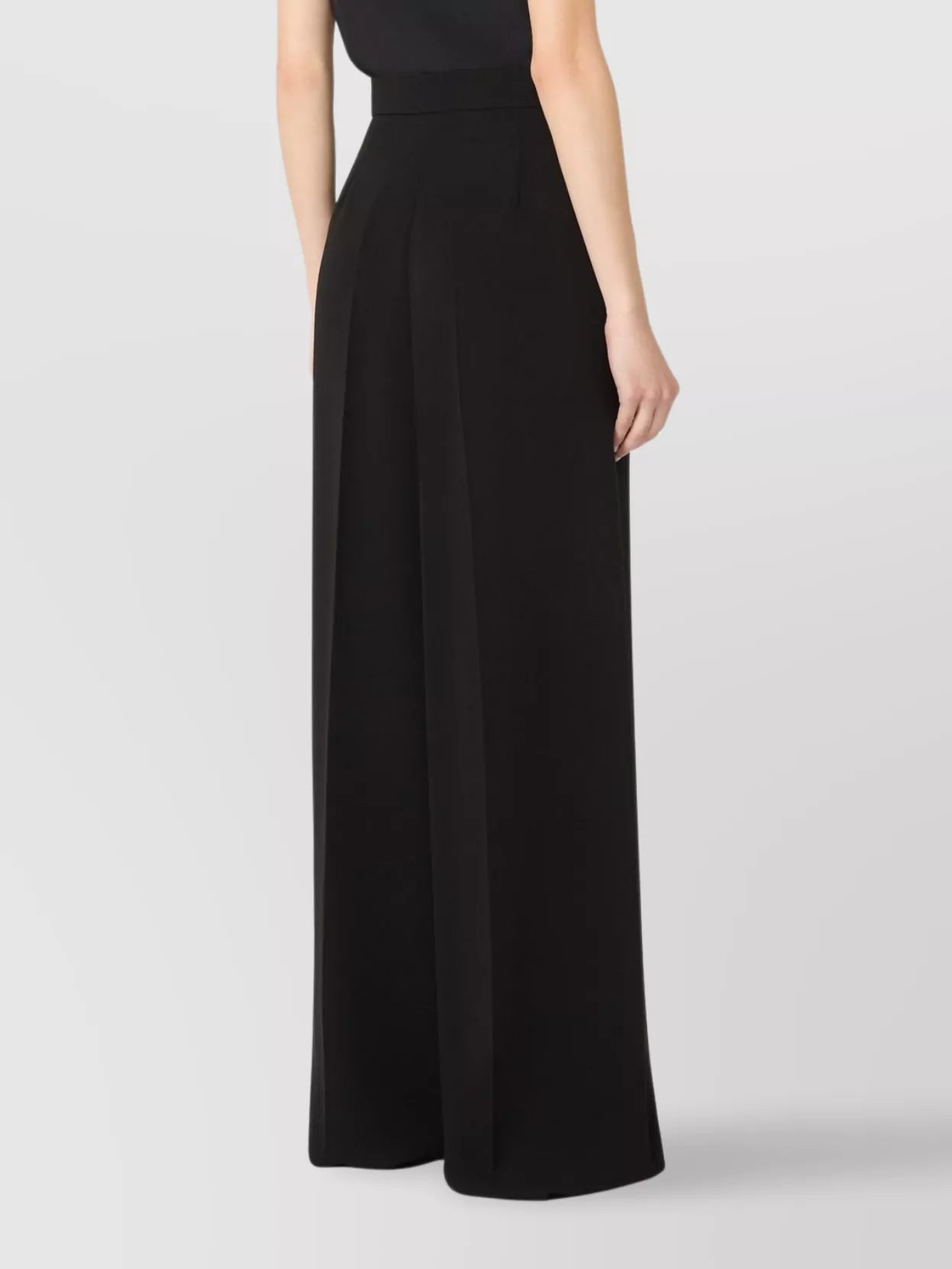 Max Mara High Waist Wide-Leg Trousers With Side Pockets