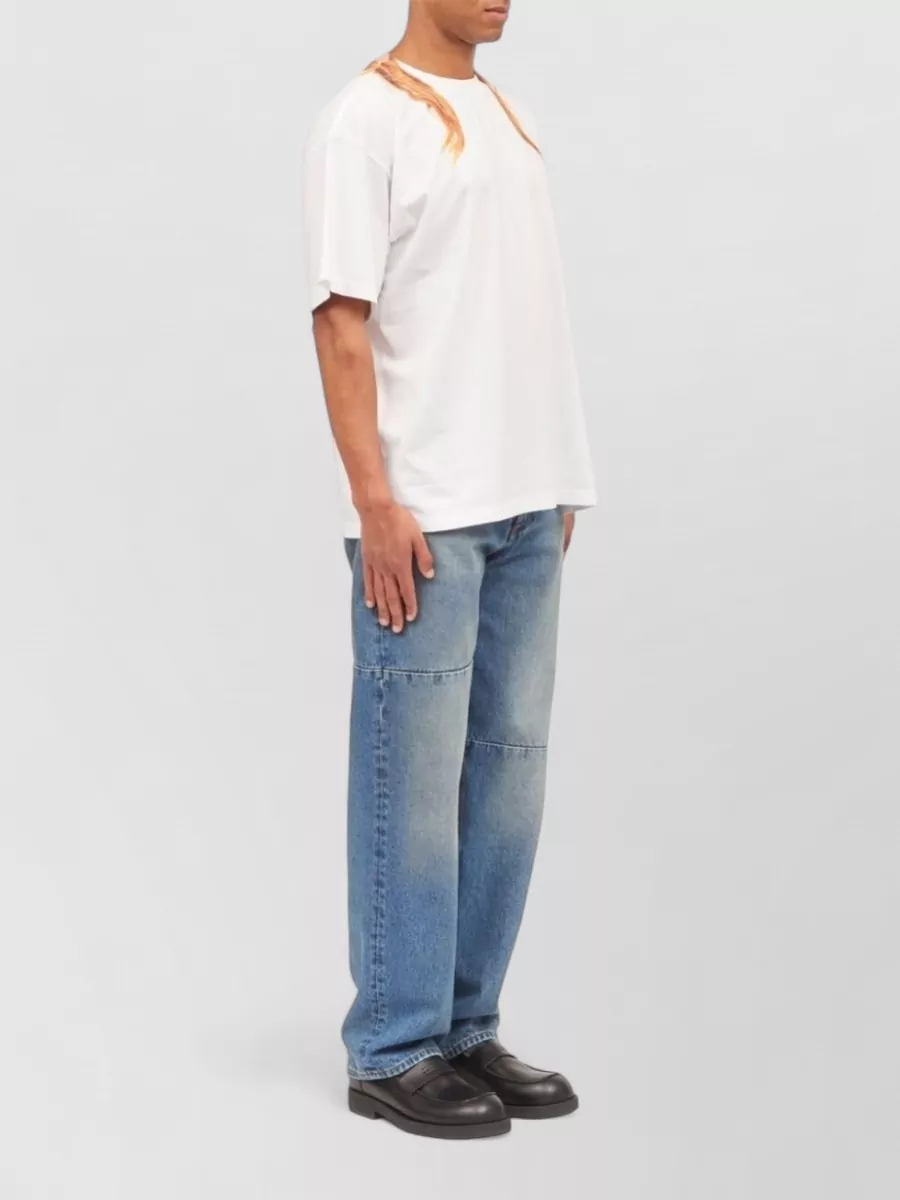 Mm6 Maison Margiela Logo Cotton T Shirt Graphic Print