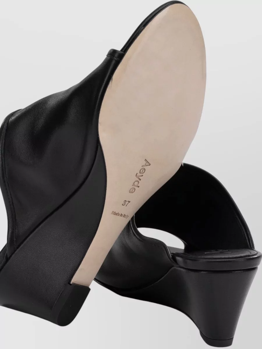 Aeyde Leather Heeled Mules