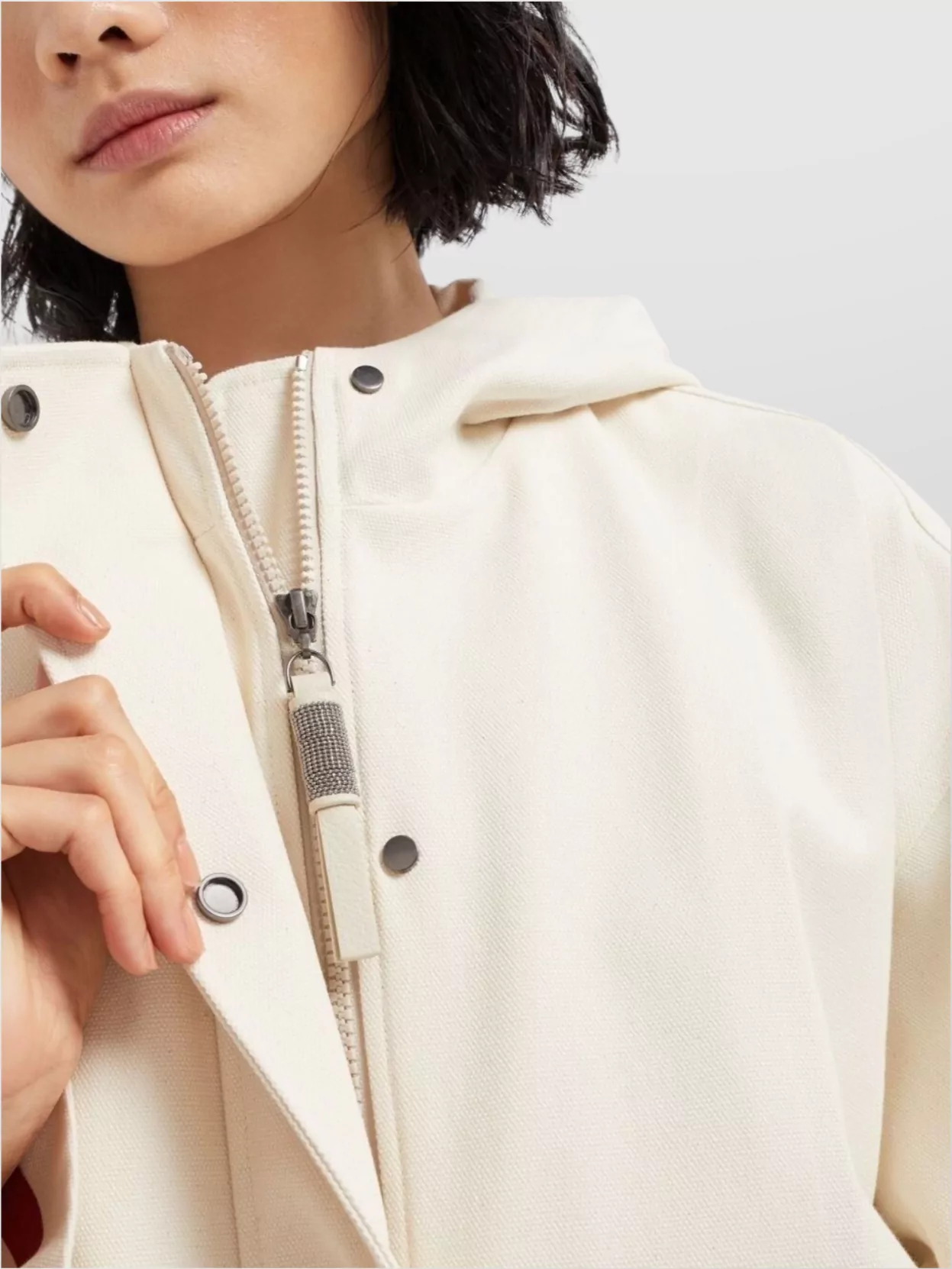 Brunello Cucinelli Hooded Canvas Waterproof Jacket