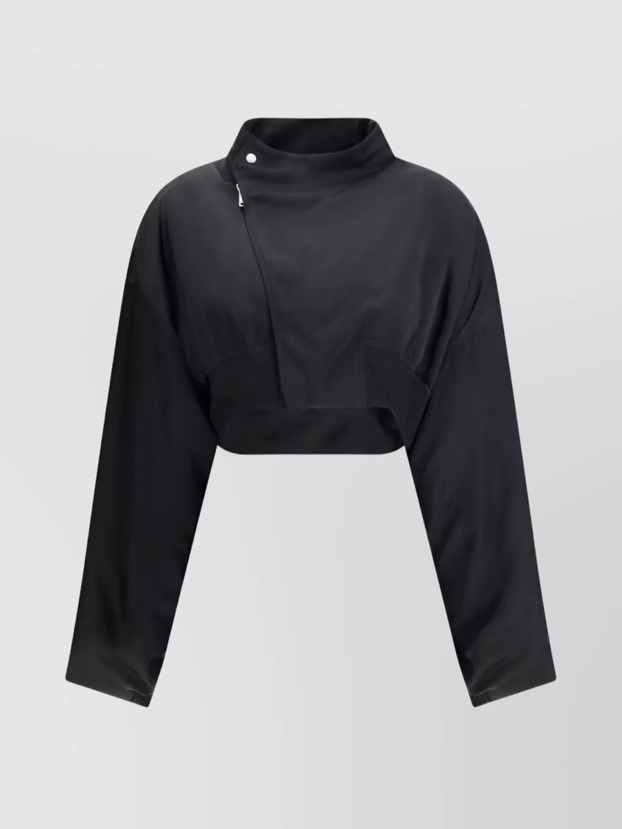 Rick Owens Modern Cropped Bomber Jacket With Ribbed Finish