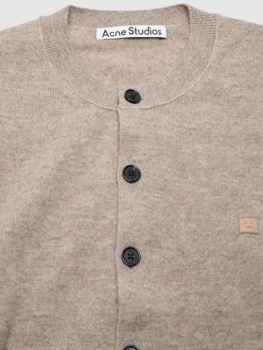 Acne Studios Wool Yak Wool Crewneck Cardigan