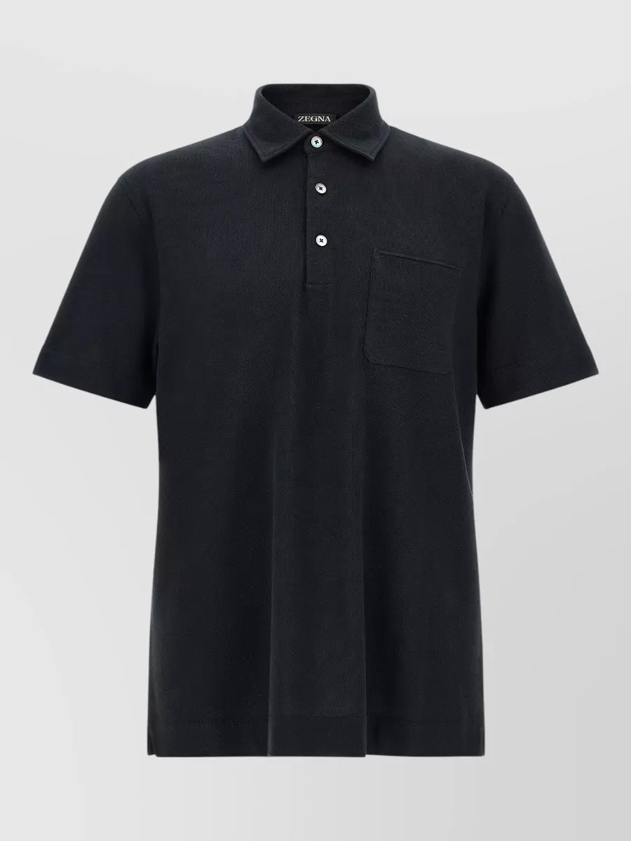 Zegna cotton short-sleeve polo shirt