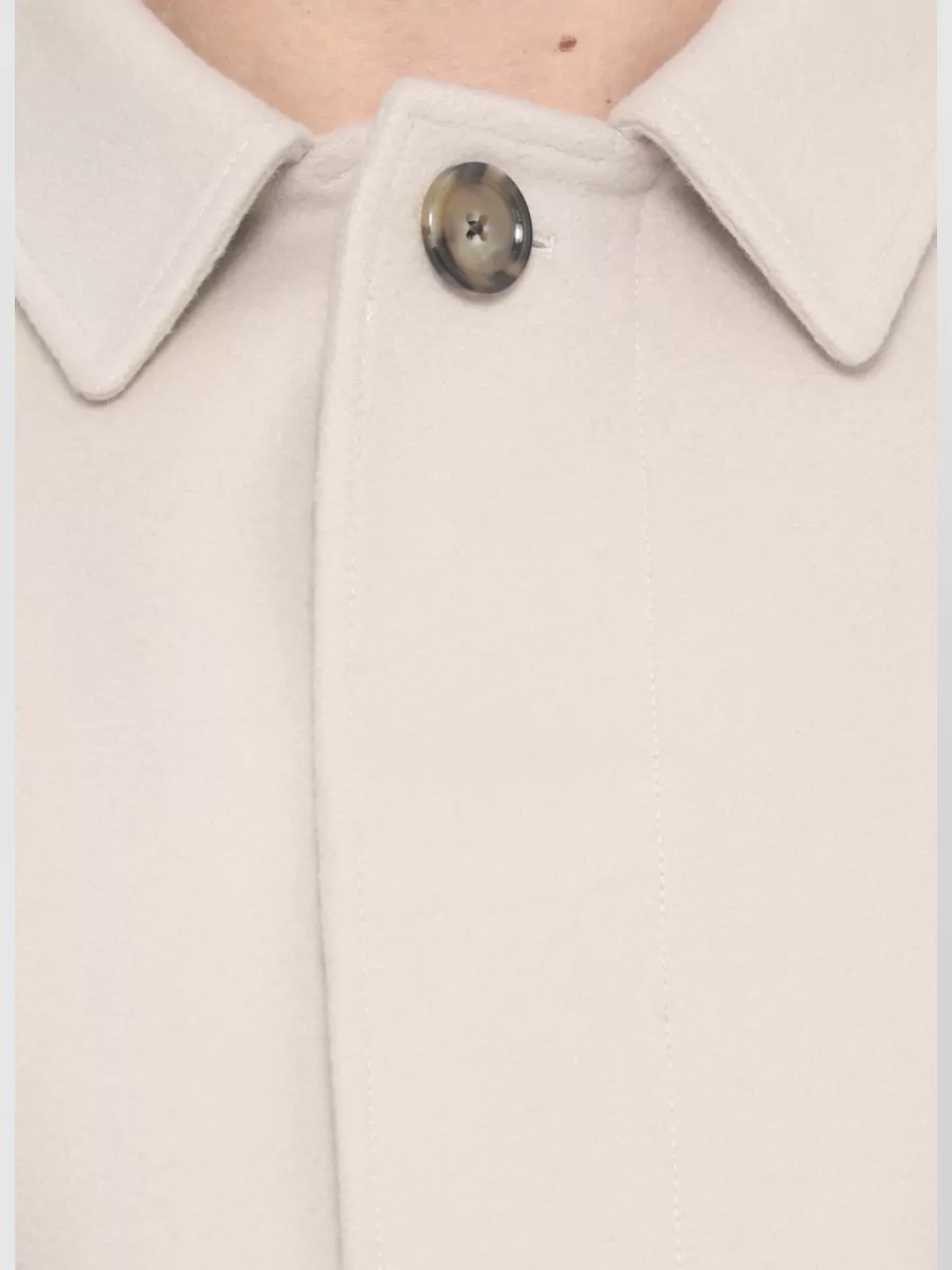 Lardini Long Sleeve Wool Coat Straight Cut