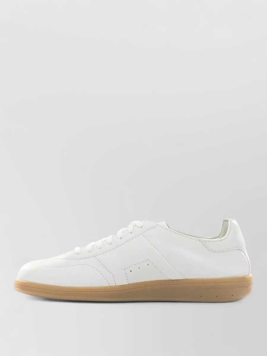 Santoni Oly Sneakers Low Top Perforated Rubber Sole