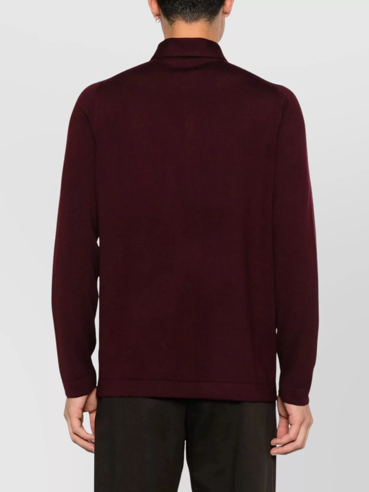 Tagliatore Long Sleeve Cardigan With Ribbed Cuffs And Hem