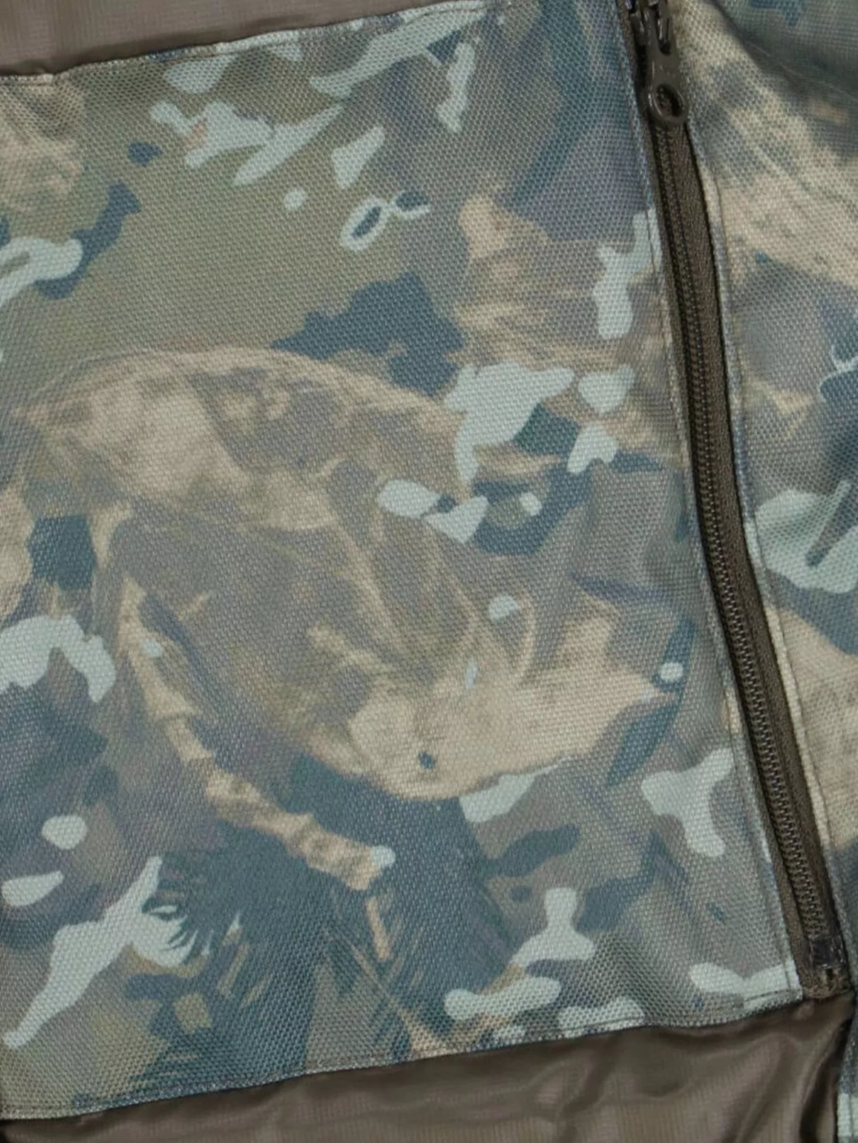 Carhartt Wip Hooded Camouflage Jacket With Ribbed Cuffs And Hem