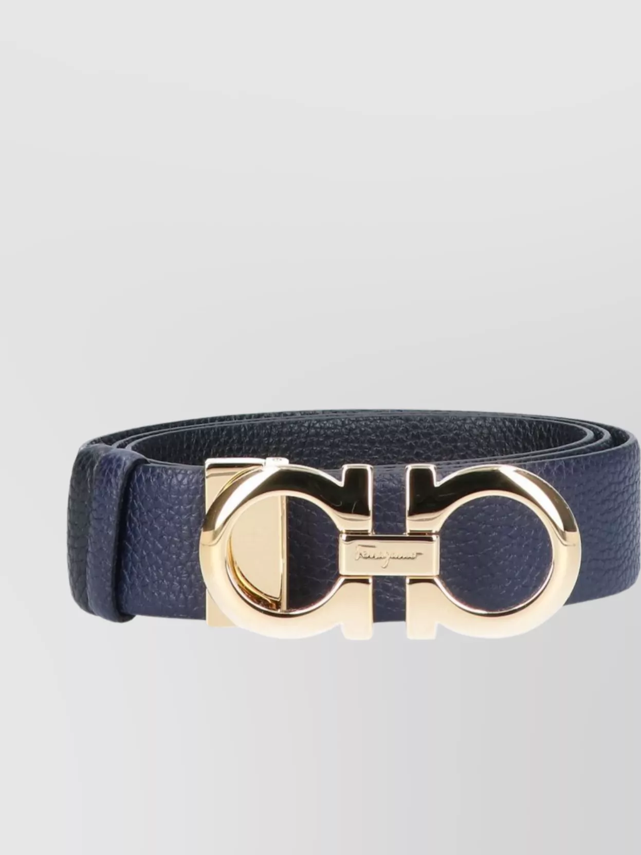 Ferragamo Adjustable Length Gold-tone Buckle Textured Finish
