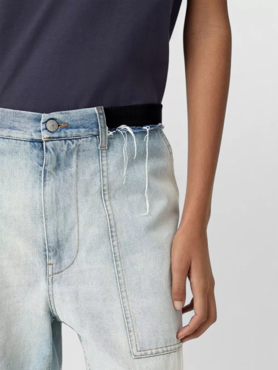 Mm6 Maison Margiela Denim High-Rise Wide-Leg Jeans