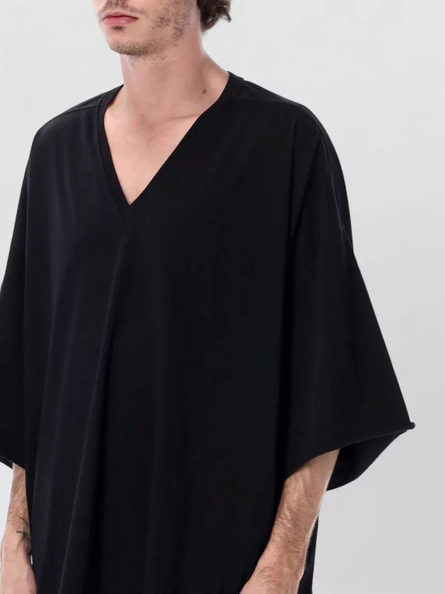 Rick Owens V Neck Jumbo Jersey T-Shirt Shirt