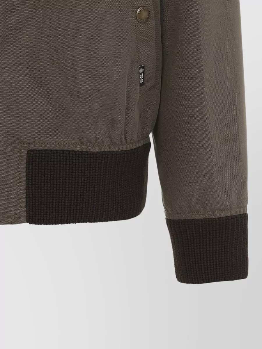 Prada Quilted Corduroy Collar Padded Jacket