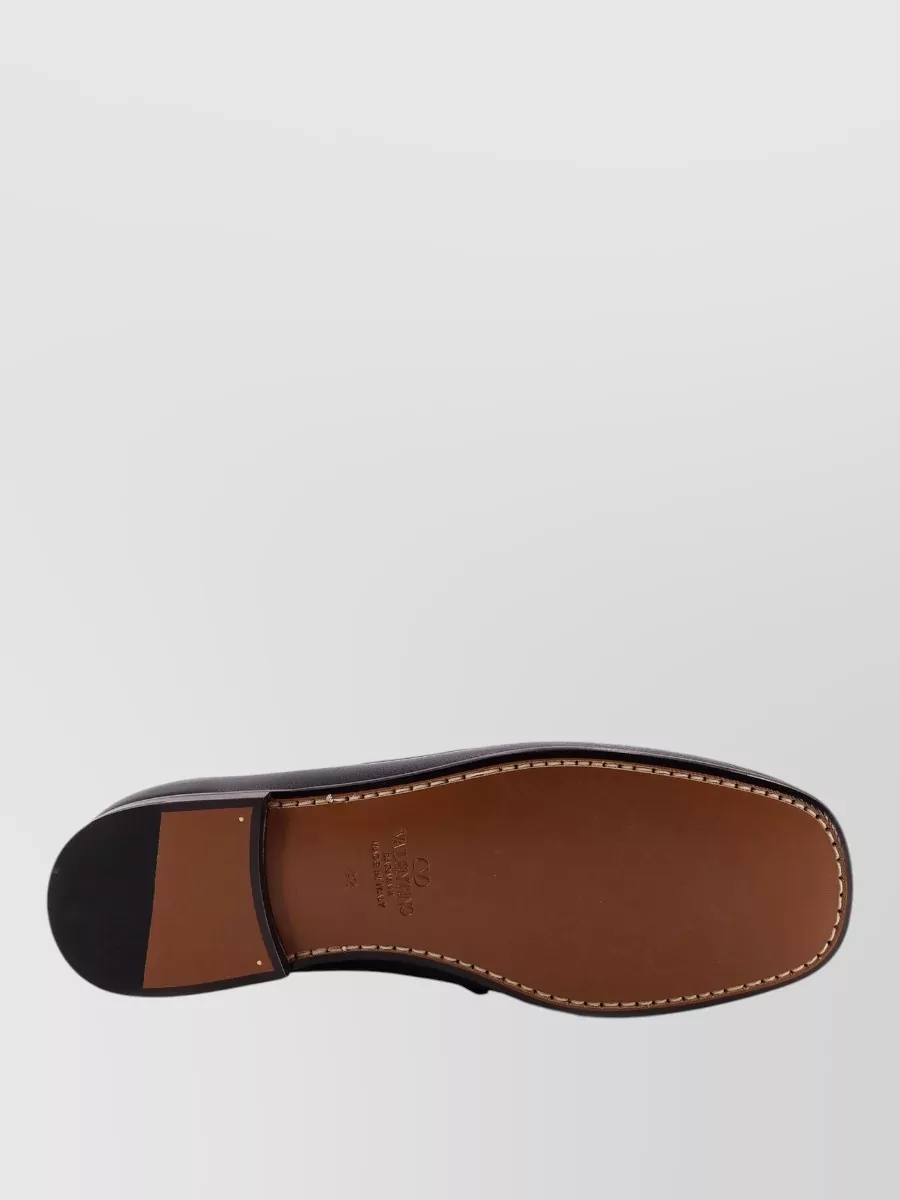 Valentino Garavani Loafers Featuring Metal Eyelets Round Toe