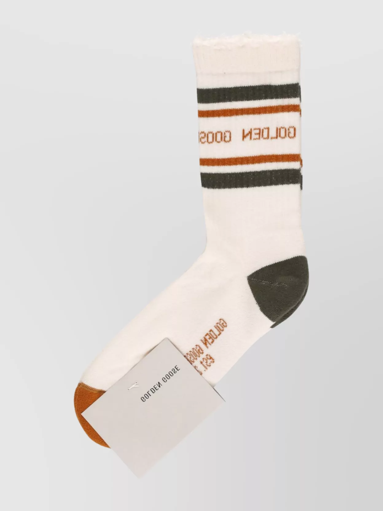 Golden Goose Striped Ribbed Hosiery With Destroyed Trims