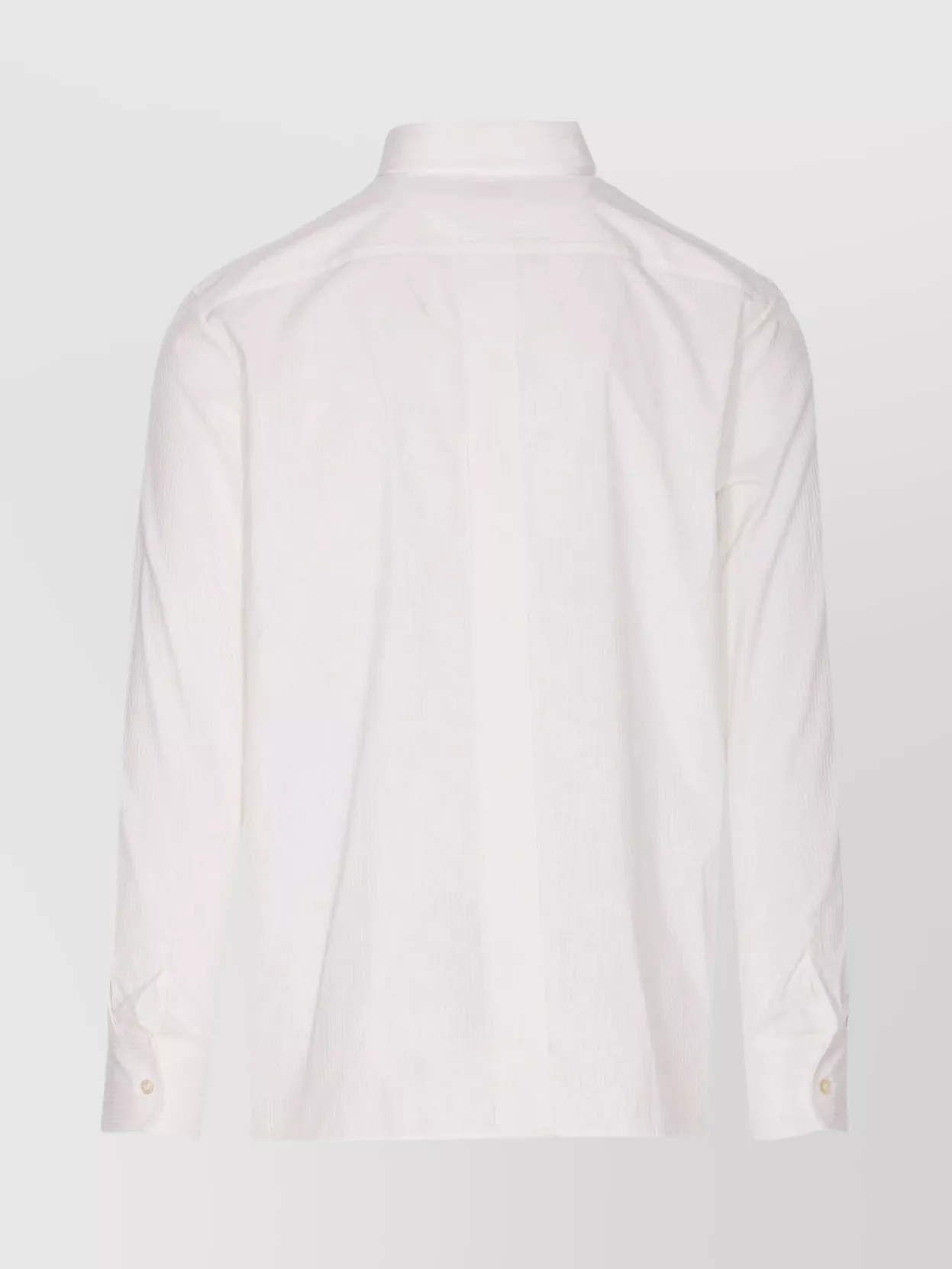 Saint Laurent Button-down Collar Long Sleeve Cuffed Shirt In White