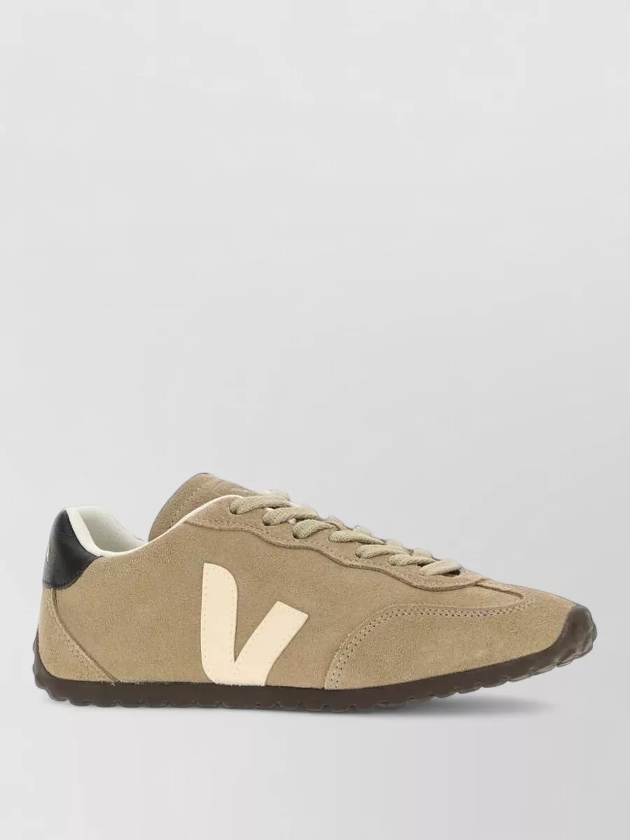 Veja suede panelled lace-up sneakers