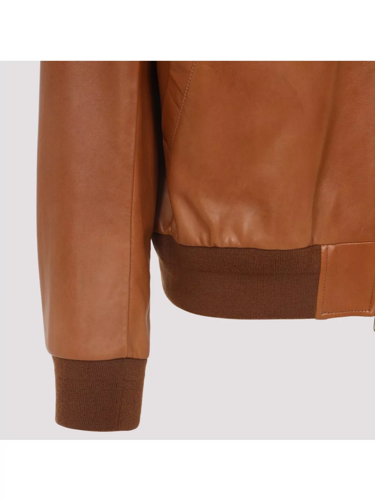 Ralph Lauren Purple Label Bomber Jacket With Point Collar And Ribbed Cuffs