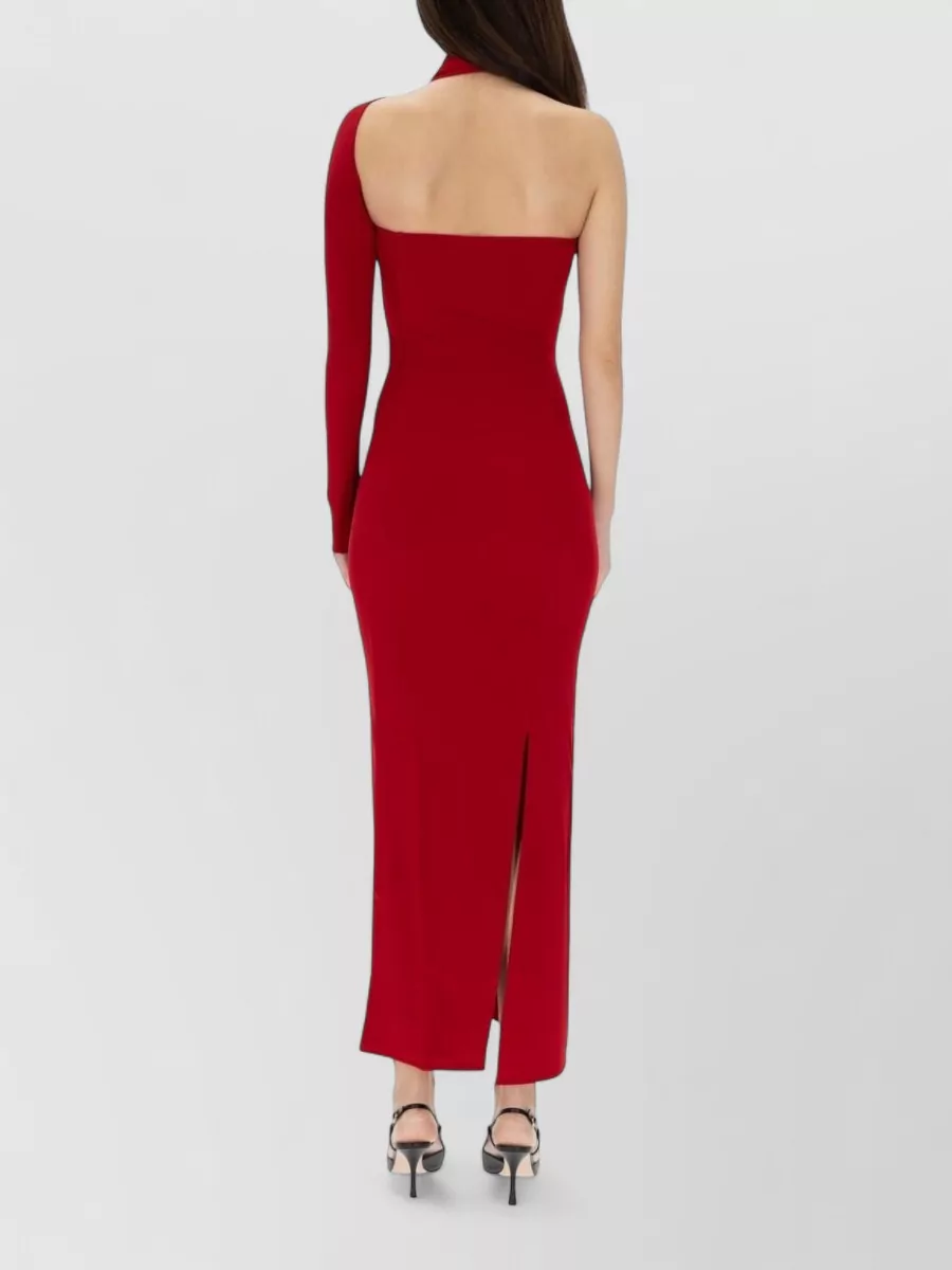 Courrèges Draped One-Shoulder Maxi Dress