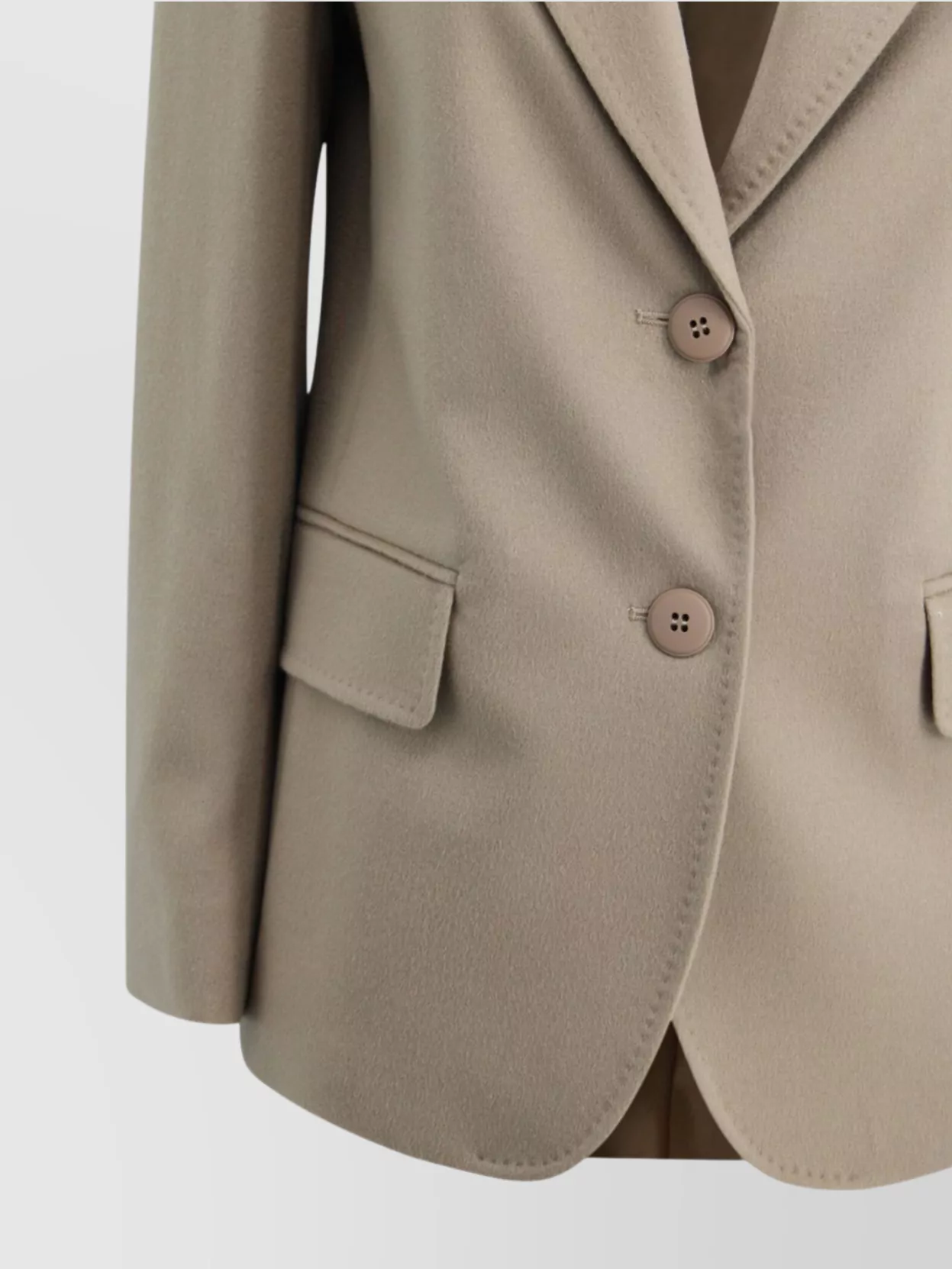S Max Mara Flowing Tailored Wool Blazer With Notch Lapel