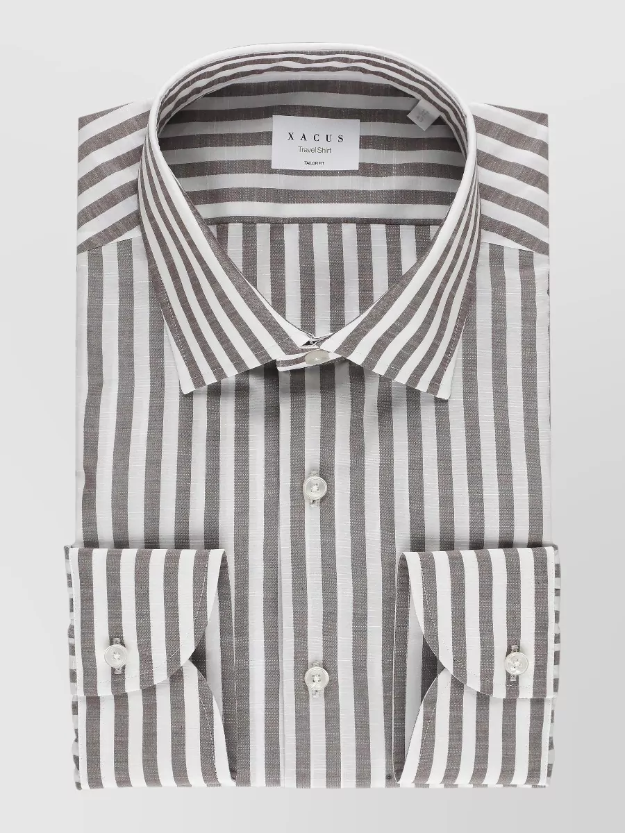 Xacus striped long-sleeve shirt
