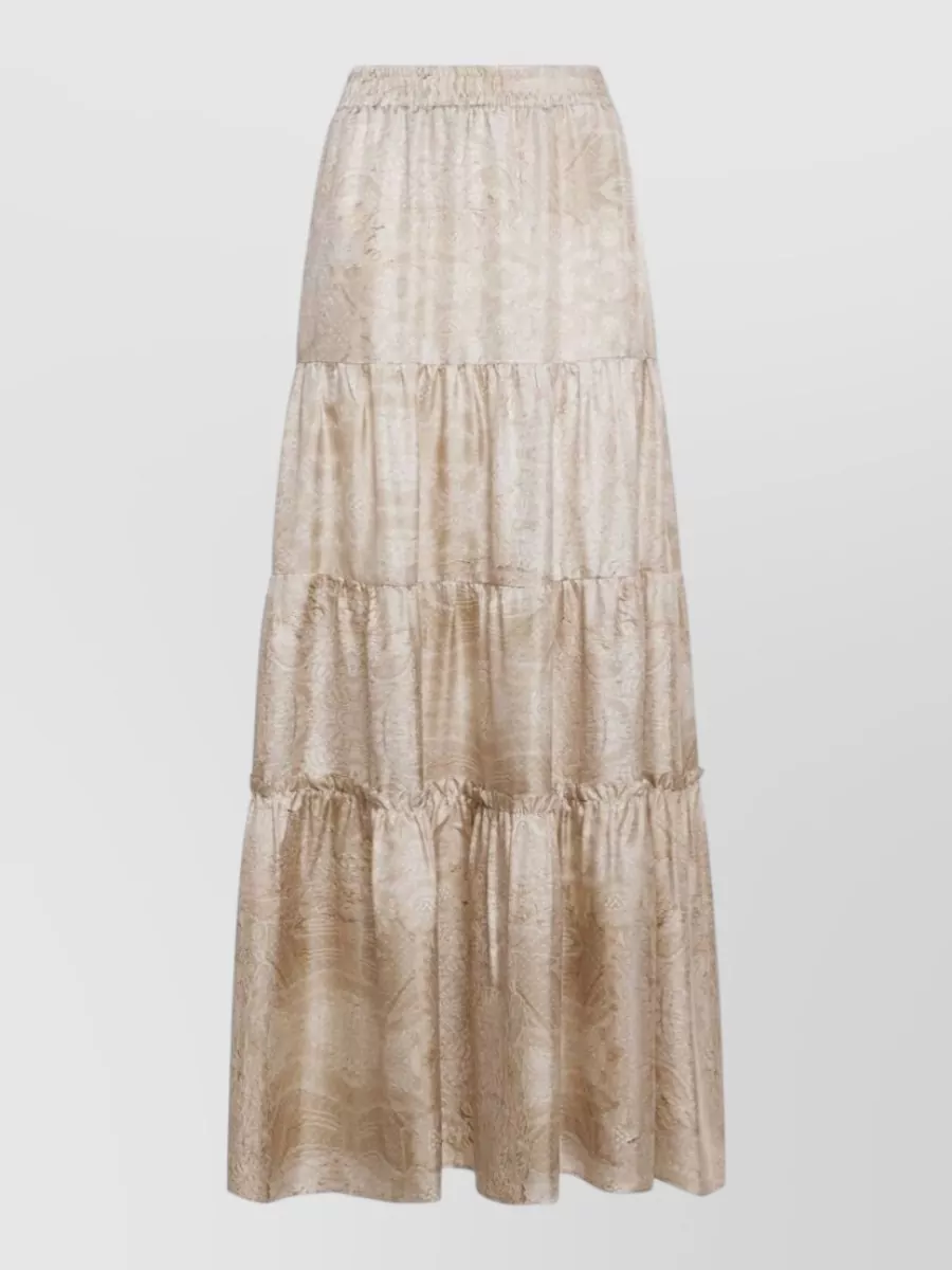 Pierre louise mascia Silk paisley jacquard maxi skirt