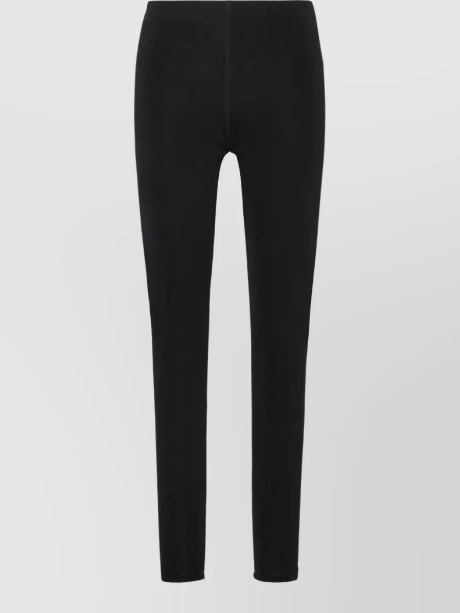 Sportmax slim-fit mid-rise milano-knit trousers