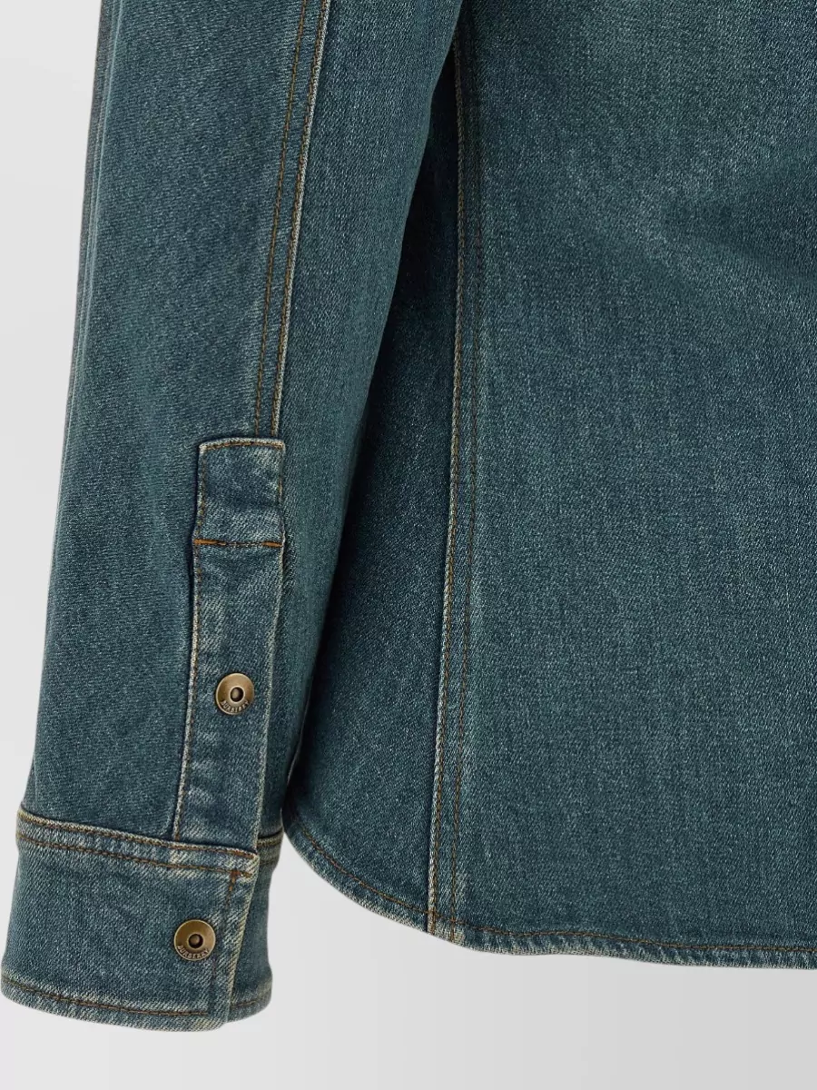 Burberry Denim Hourglass Shirt Jacket
