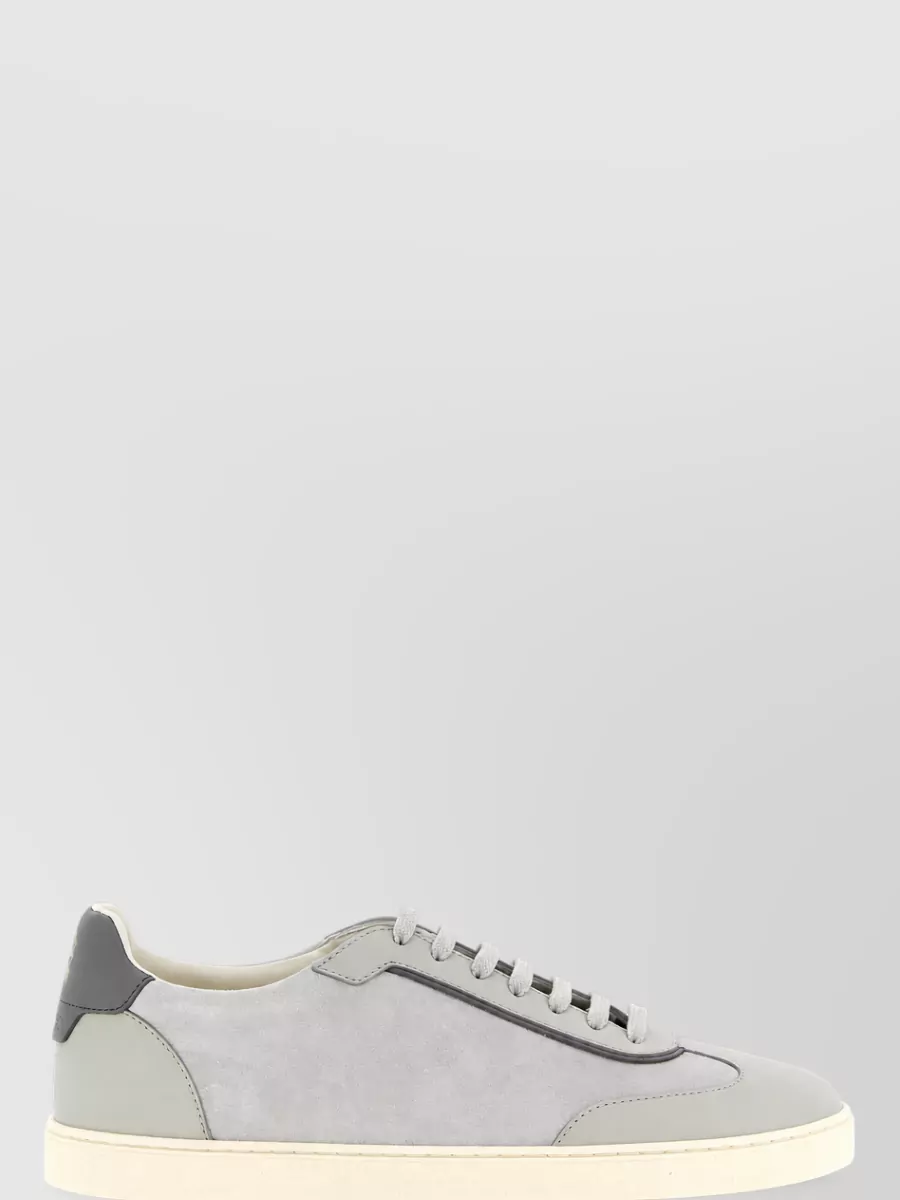 Brunello Cucinelli leather and suede sneakers