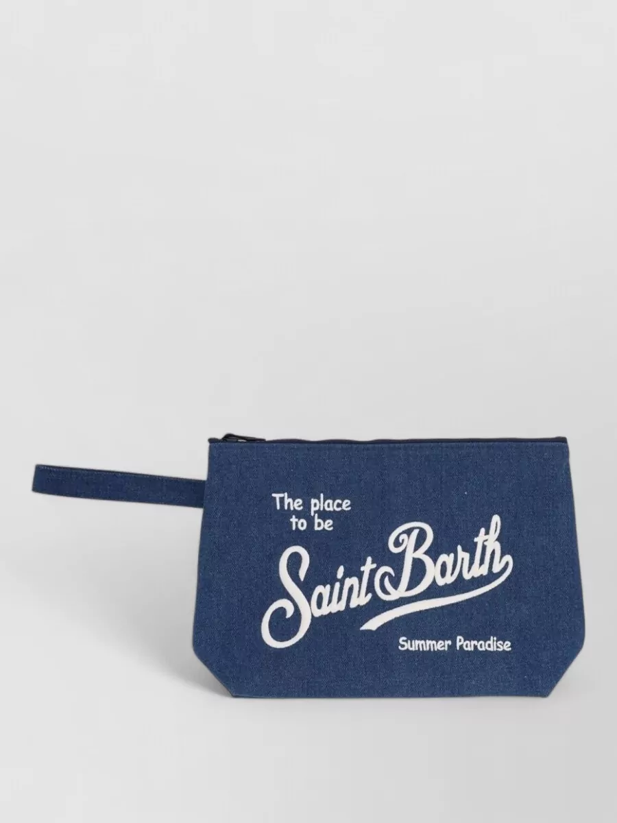 Mc2 Saint Barth denim clutch bag