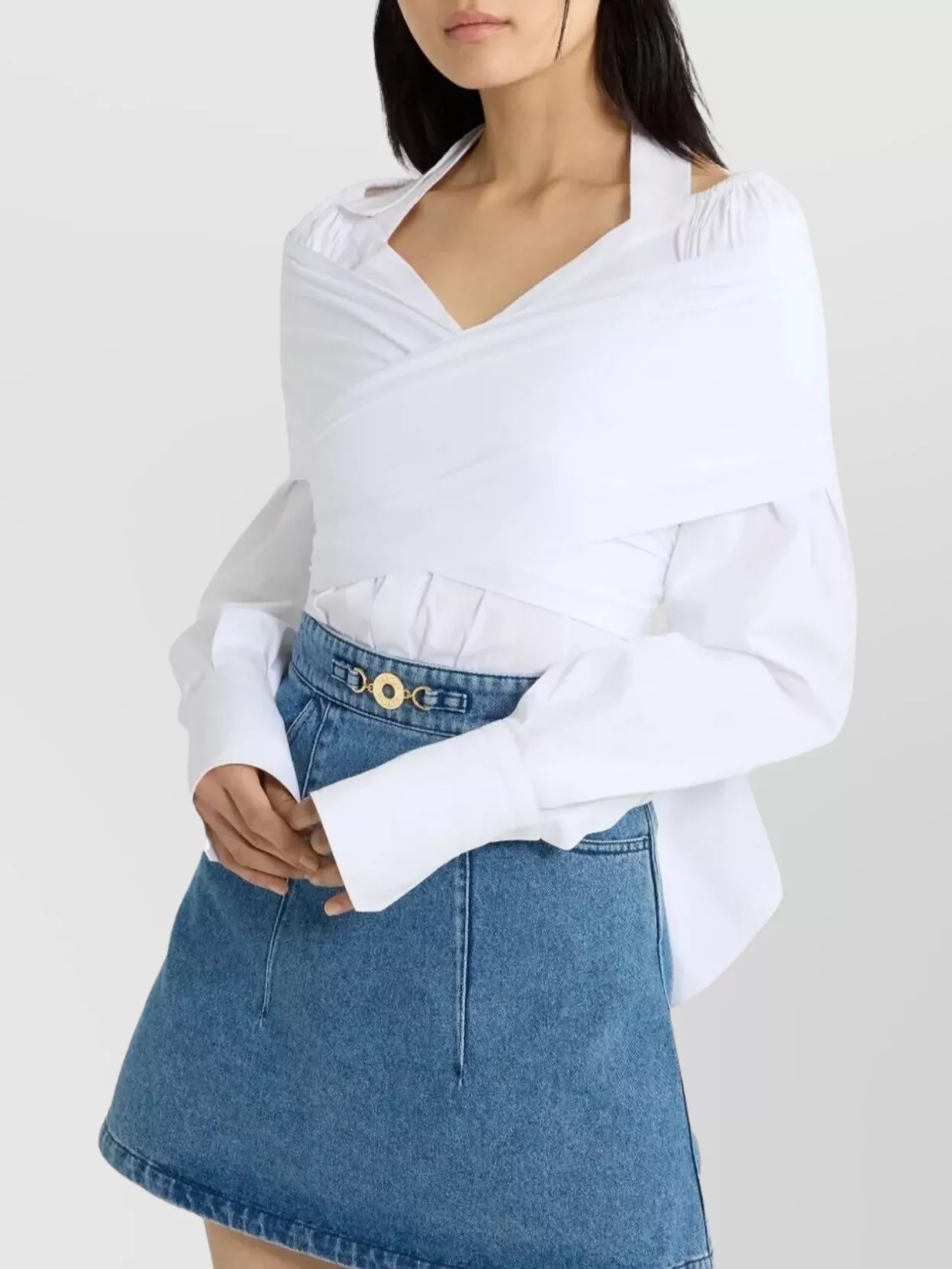 Patou Draped Halterneck Strap Blouse