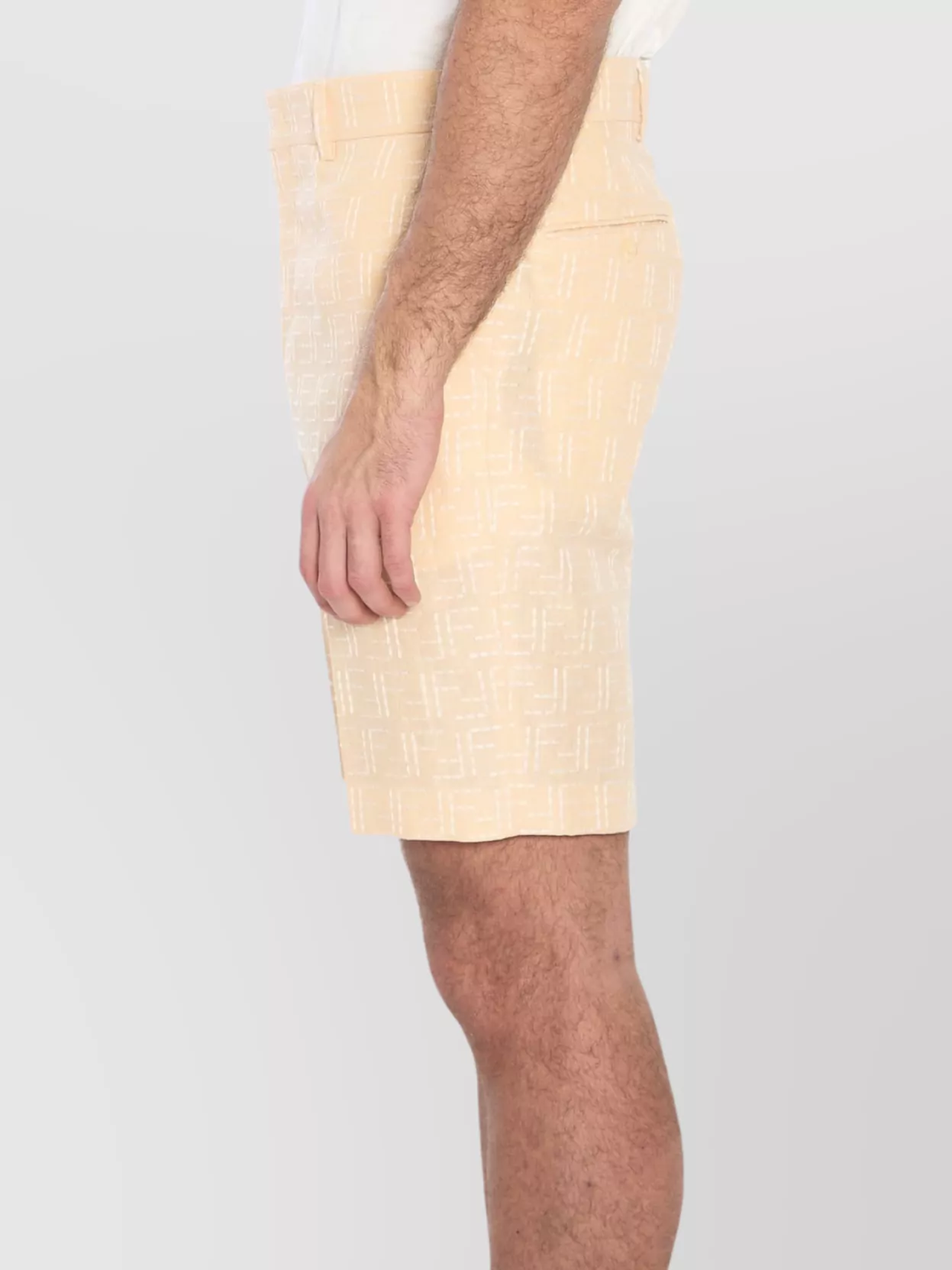 Fendi Jacquard Linen Bermuda Shorts