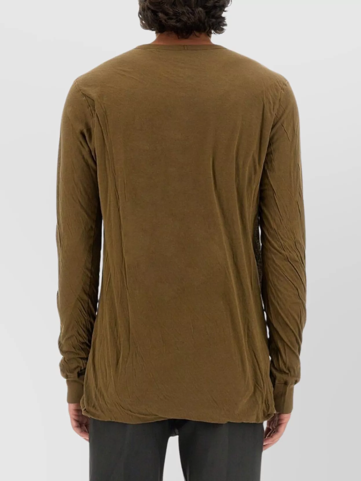 Rick Owens Oversized Crew Neck Long Sleeve T-Shirt