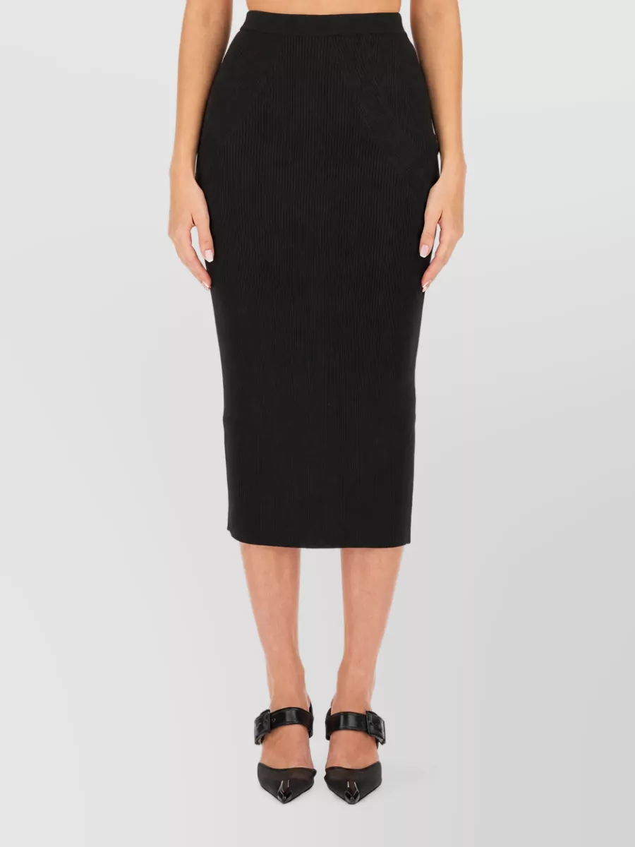Alexander Mcqueen Wool Knit Pencil Skirt