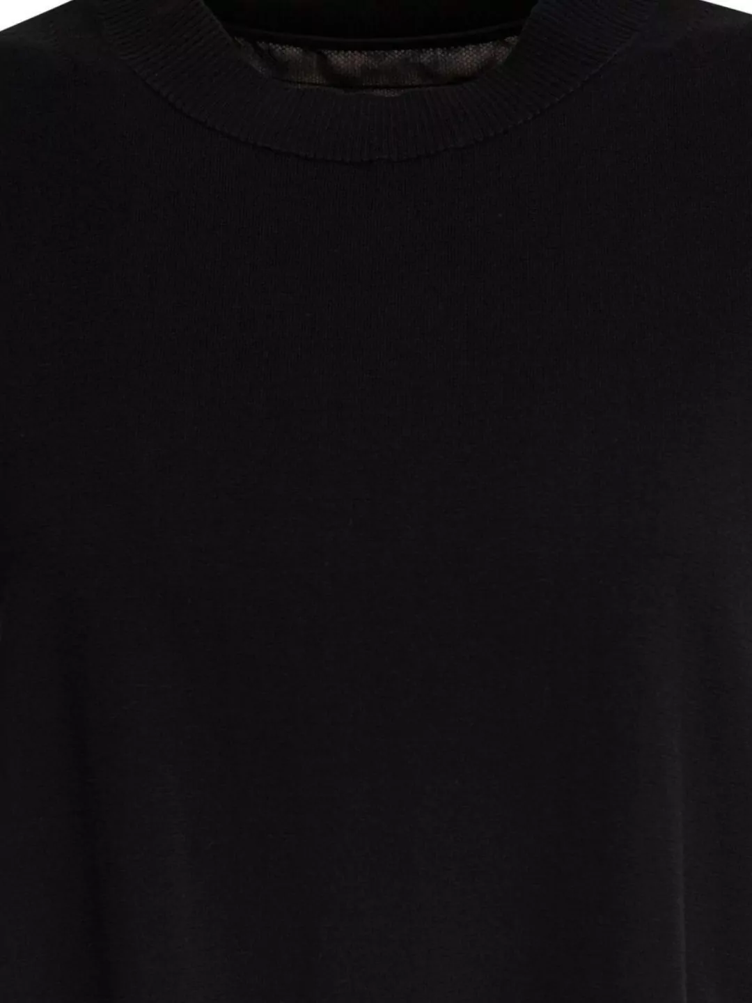 Sacai Crew Neck Top With Animal Print Panels