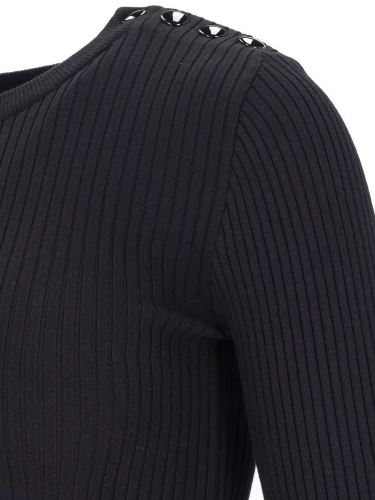 Courrèges Embellished Shoulder Crewneck Knitwear