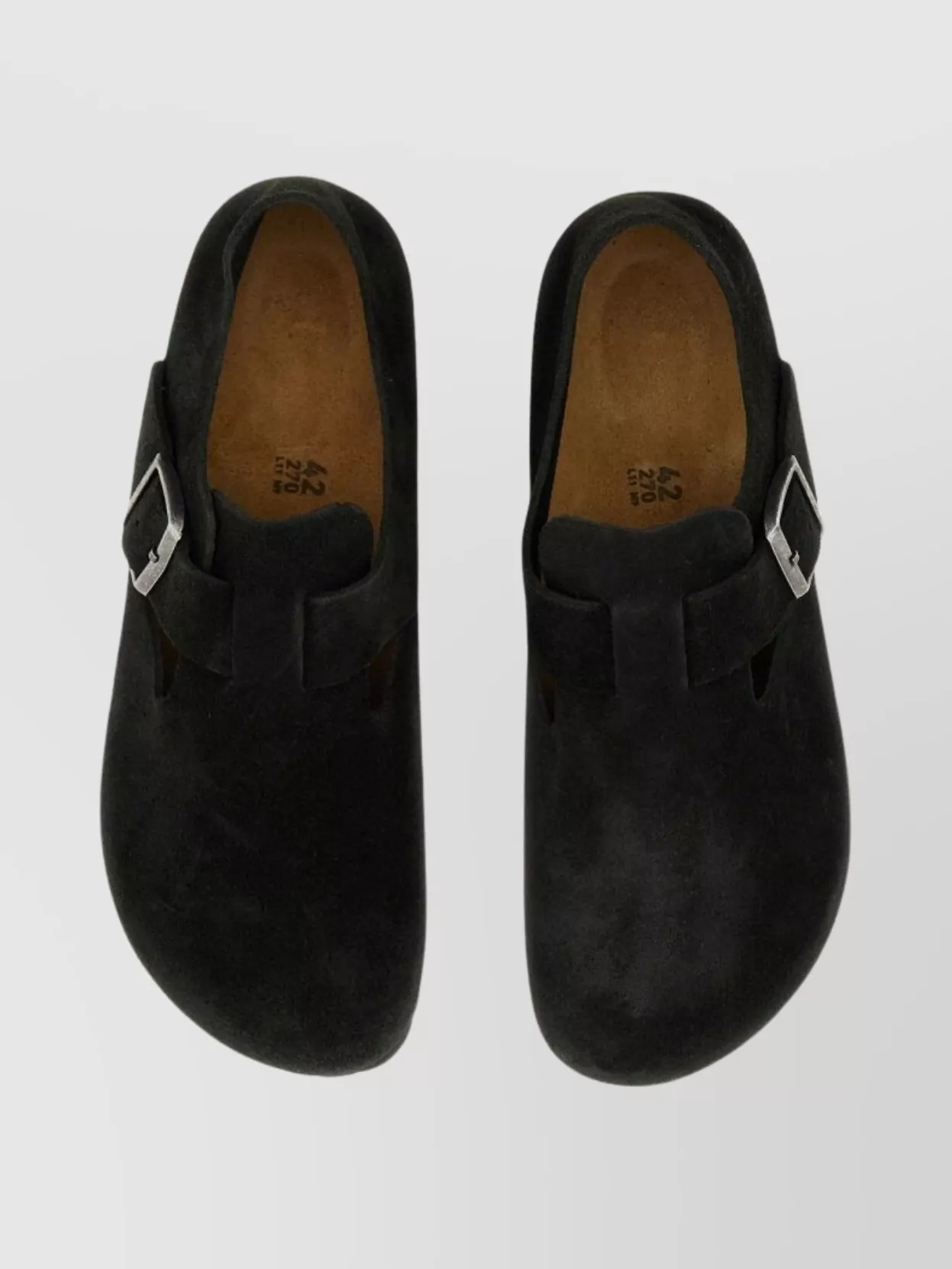 Birkenstock Suede Flat Sandals Buckle Detail