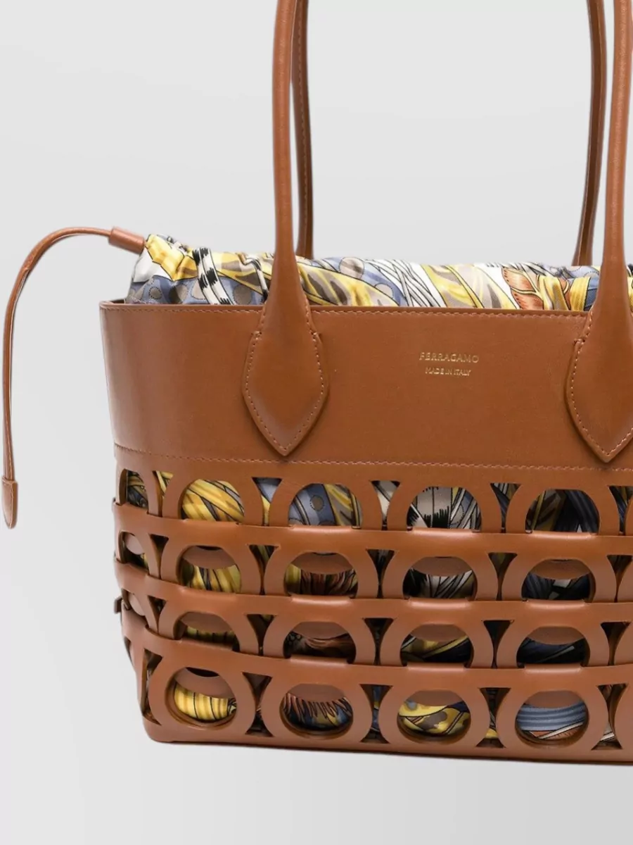 Ferragamo Gancini Leather Shoulder Bag