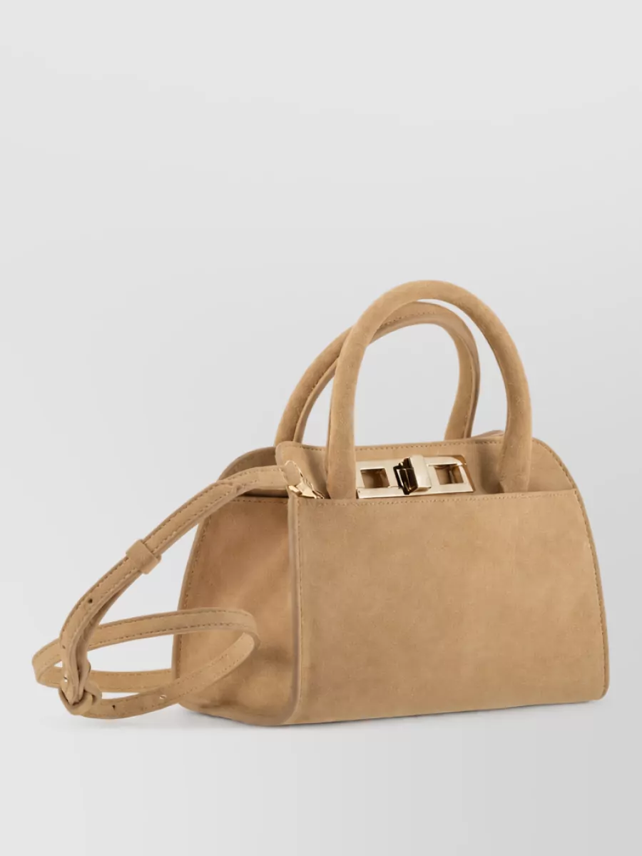 Fabiana Filippi Suede Leather Small Tote Bag