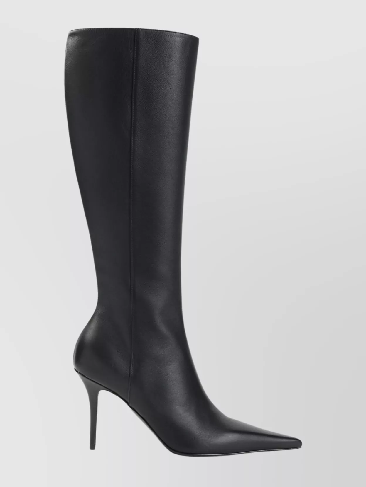 Amina Muaddi Knee Length Stiletto Heel Pointed Toe Boots