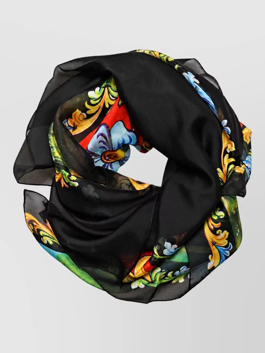 Dolce&Gabbana silk scenery print scarf