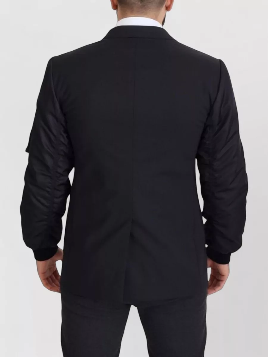 Dolce&Gabbana Asymmetric Zip Wool Suit Jacket