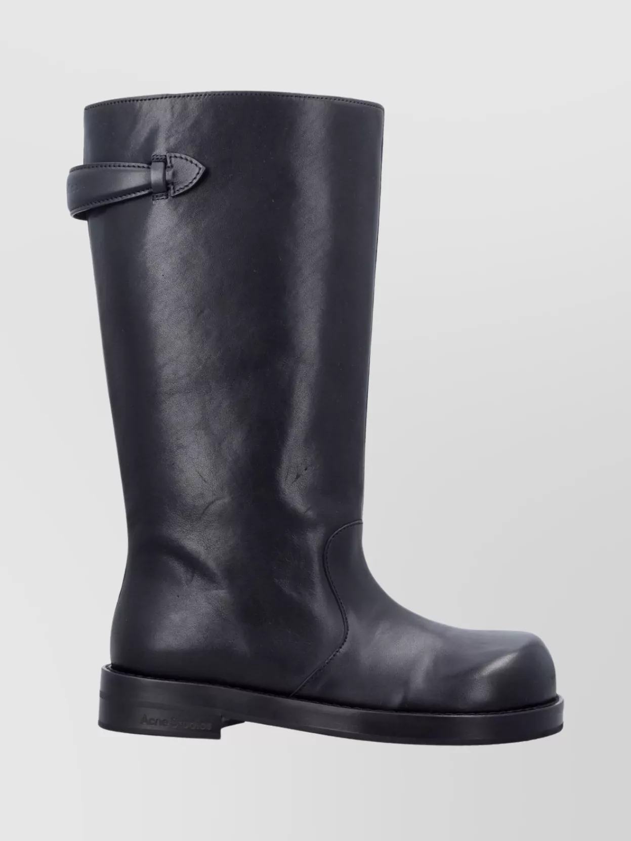 Acne Studios Knee Length Round Toe Beshay Boot In Black