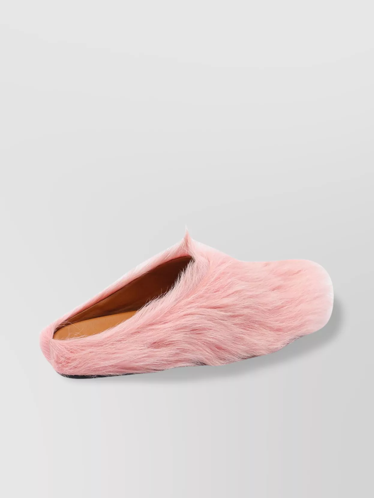 Marni Calf Hair Flat Sole Round Toe Sandals