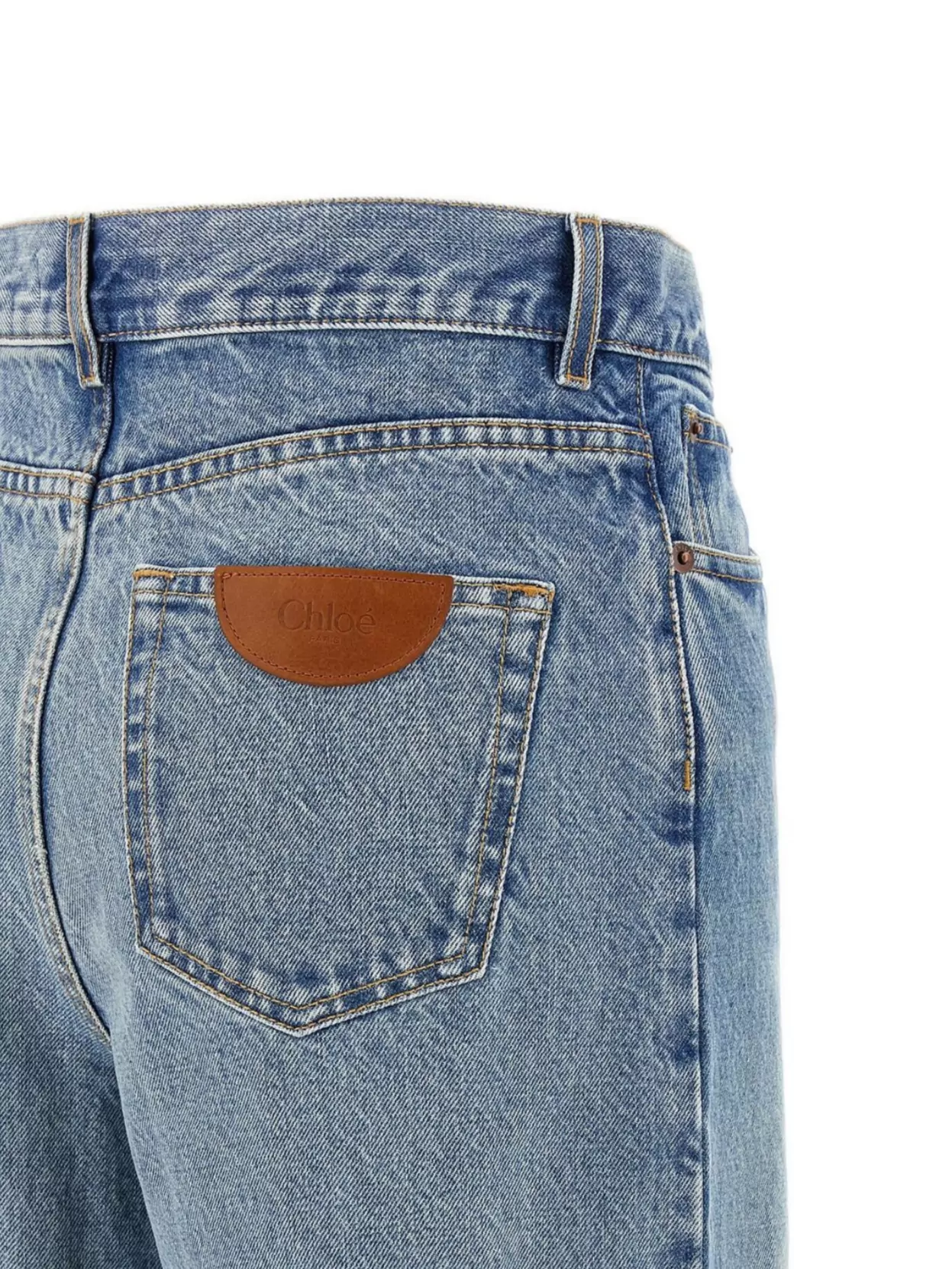 CHLOÉ HIGH WAIST WIDE LEG JEANS