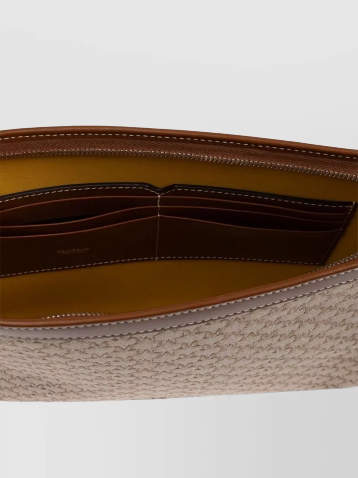 Max Mara Hand Chain Strap Contrast Trim Clutch Bag
