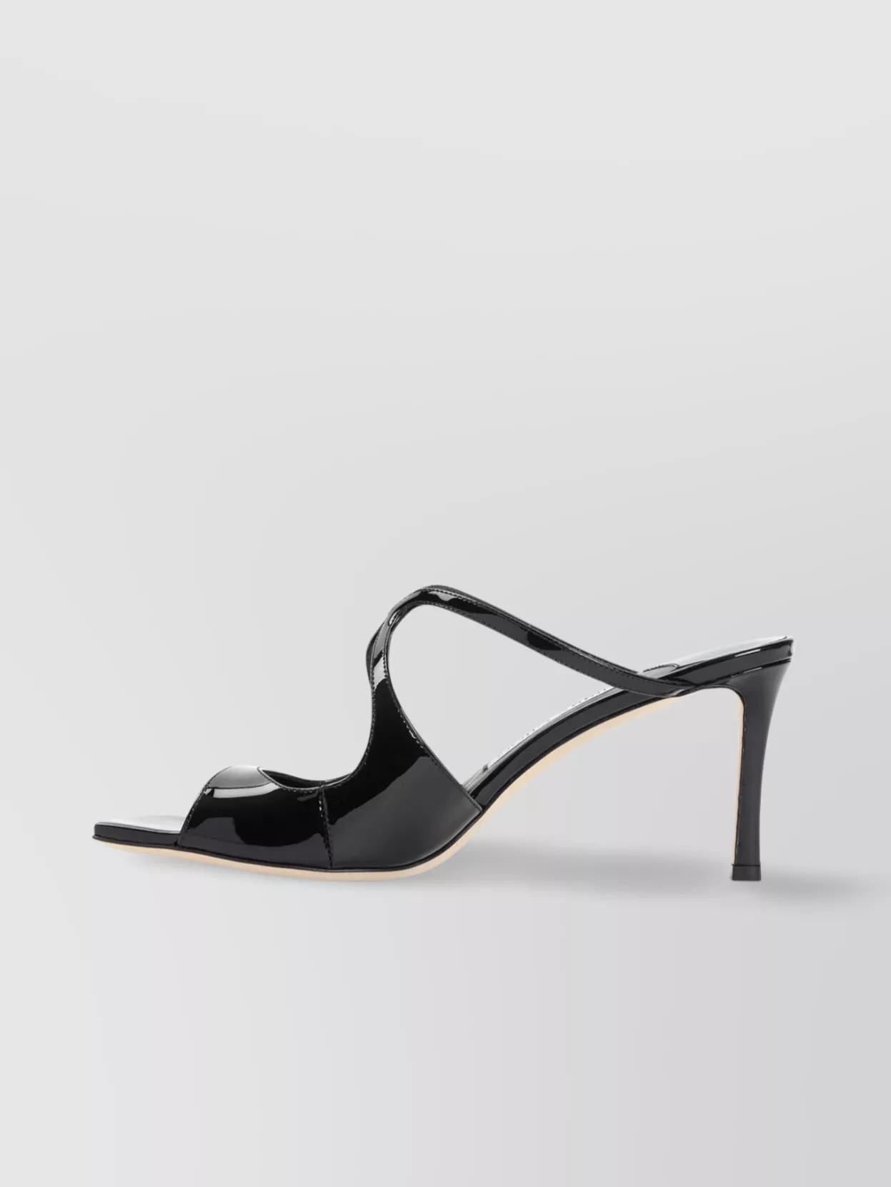 JIMMY CHOO ANISE 75 PATENT LEATHER MULES