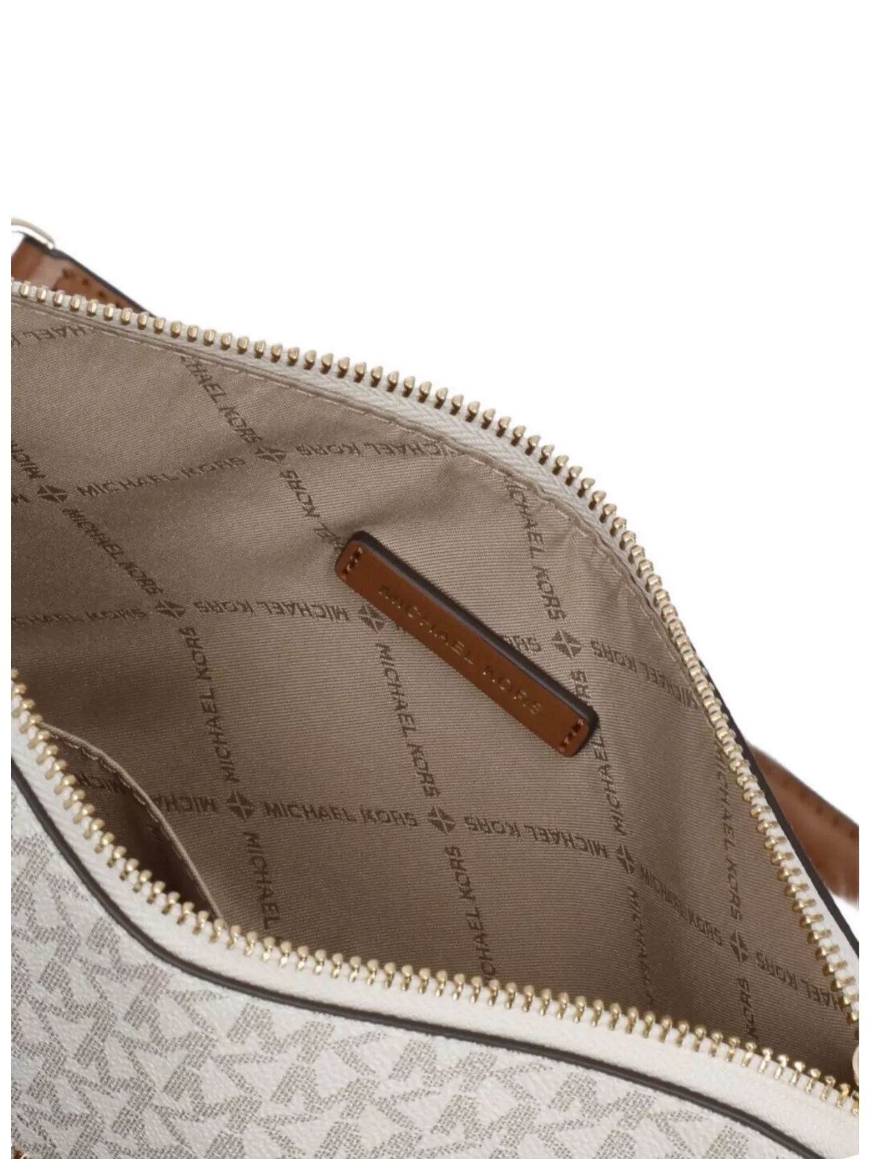Michael Michael Kors Monogram Shoulder Bag Leather Strap